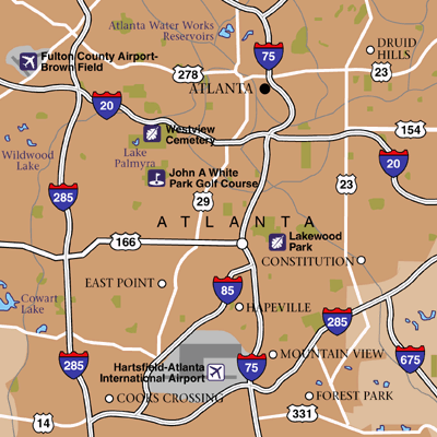 Atlanta Area Map